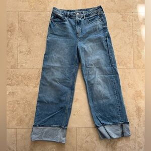 Old Navy Sky-Hi Wide Leg Cuffed Jeans